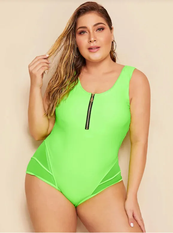 neon swimsuits plus size
