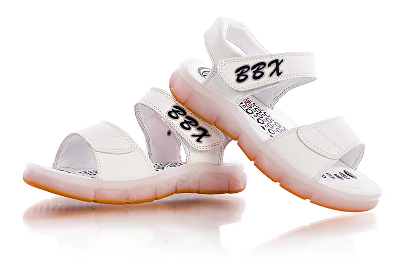 Sandálias para Meninos e Meninas Sapatos de Praia Unclejerry Recarregável Crianças Verão Sandálias Brilhantes Sapatos Princesa Luz Led Usb 39 Mamãe e Bebê