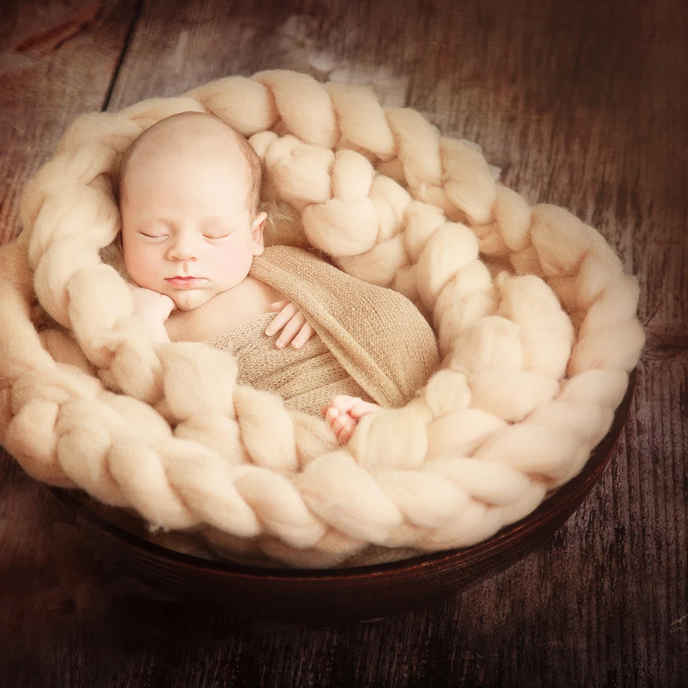 Clearance!100 Wool Newborn Photography Blanket Prop Infant Photo Shoot