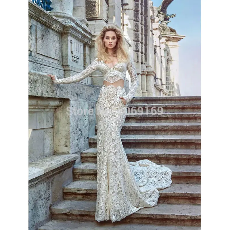 Vestido De Noiva Новое поступление сексуальное летнее накладное украшение для свадебного платья с v-образным вырезом и открытой спиной свадебное платье-Русалка