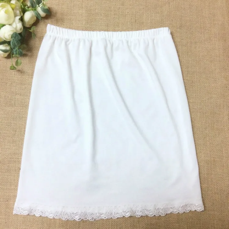 2019 new white satin underskirt half slip women sexy short underdress