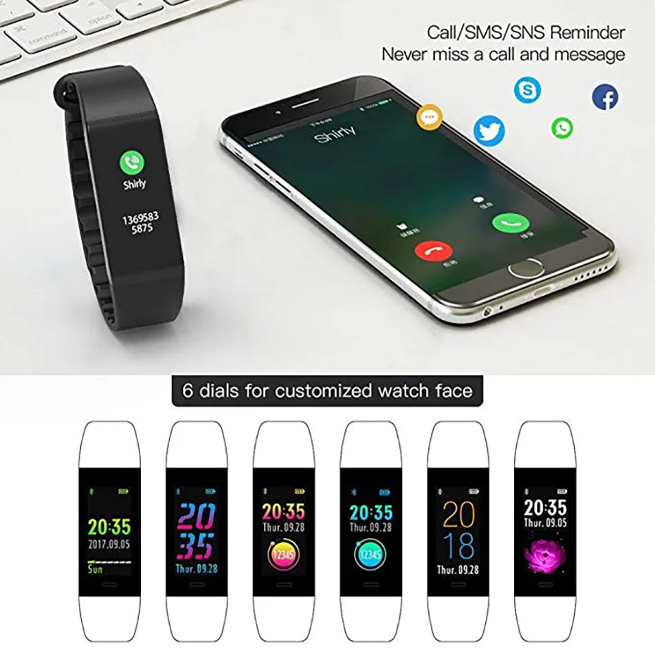

Smart Bracelet Color Screen Smart Watch Men Remote Camera for Android IOS Waterproof Men Wrist Watches Digital Male