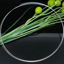 Компоненты браслетов из стальных проволок с памятью и бусинами, Круглый Серебряный тон 14 см(5 4/") Диаметр, 20 петель