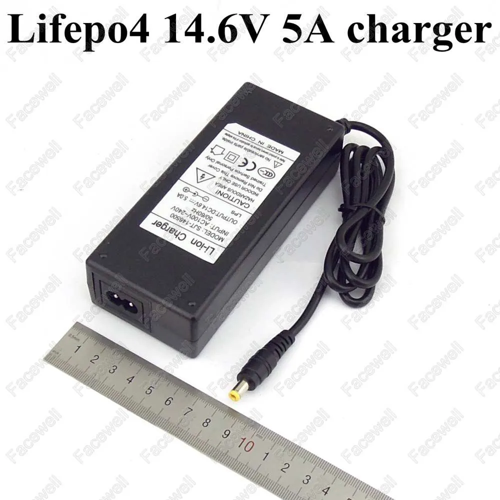 12V 5A fast smart charger Lifepo4 12 volt charger 5a 14.6v DC output for 4s 12.8v lifepo4 battery 10Ah 20ah 15ah power pack kit (2)