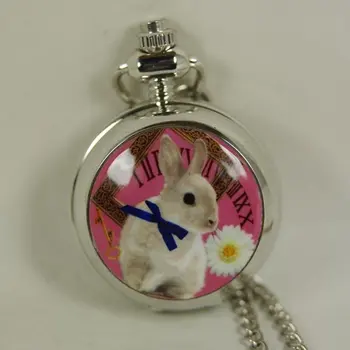 

2012 shipping hot sale new men women lady Antique Mini Pocket Watch Necklace Steel Pendant Pink Ruby wp249