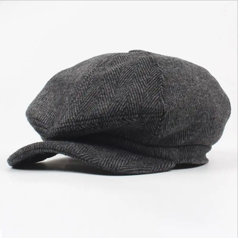 

WZCX 2019 New Stripe Fashion High Quality Spring Autumn Beret Casual Tide Outdoor Vintage Men'S Hats Adult Cap
