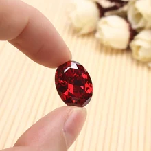 En iyi Promosyon 13.89CT Kan Kırmızı Yakut Isıtılmamış 12X16 MM Elmas Oval Kesim Gevşek Taş Elmas DIY Takı Dekoratif el sanatları