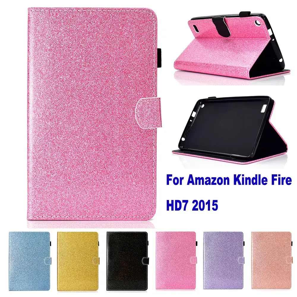 Glitter Bling Case For Amazon Kindle Fire HD 7 HD7 2015 Version 7.0