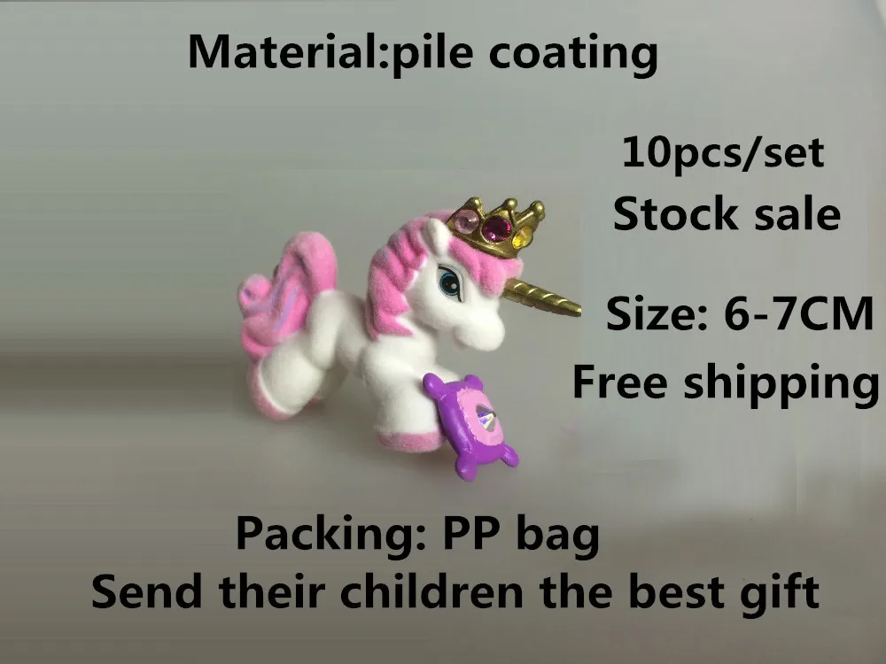 

German genuine fairy Pa Genuine simba filly flocking toy Horse 6-7CM 10pcs/set Collection of furnishings toys Free shipping