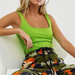 2019 женские сексуальные комбинезоны модный ажурный жилет открытая спина сплошной цвет шорты комбинезон боди mujer зеленый Боди для женщин