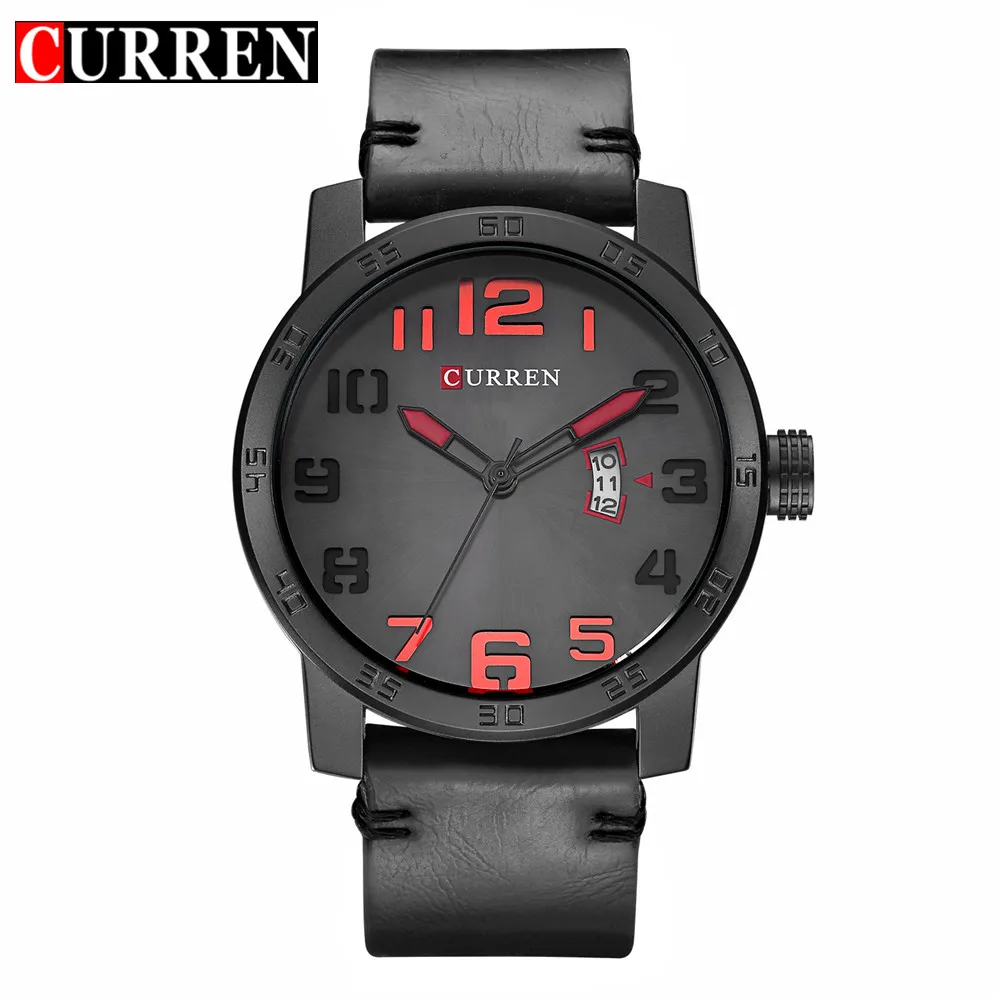 

Curren Men's Watches Brand Sport Quartz Watch Men Casual Leather Strap Waterproof Military Wrist Watch For Men Relogio Masculino