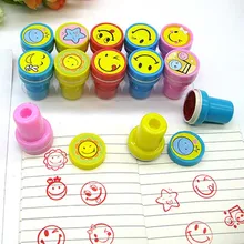 6/10/12 шт./лот детская штамп фрукты Улыбающееся с мультипликационным принтом для детей на заказ Пластик резиновые самостоятельной Печати На чернилах игрушки