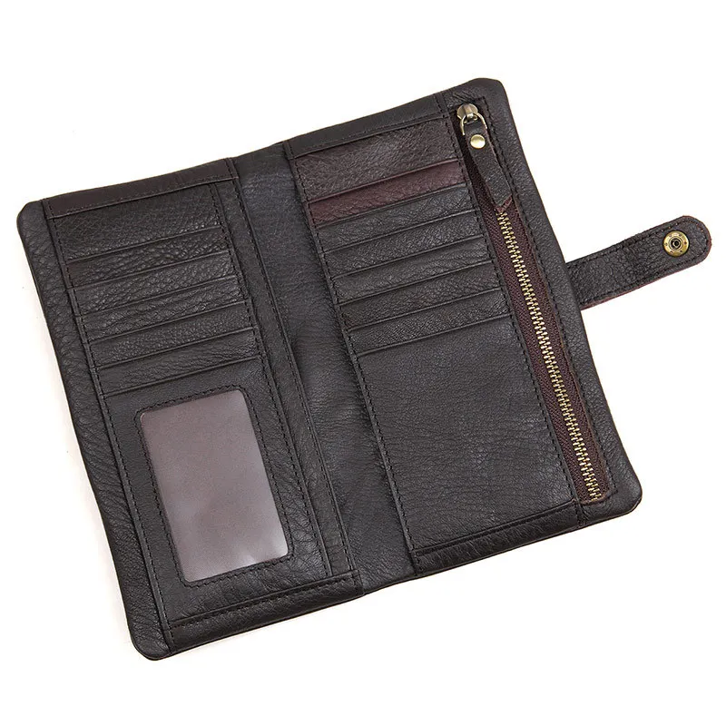 Дешево Мужской кошелек брендовый известный кожаный мужской Длинный кошелек для денег