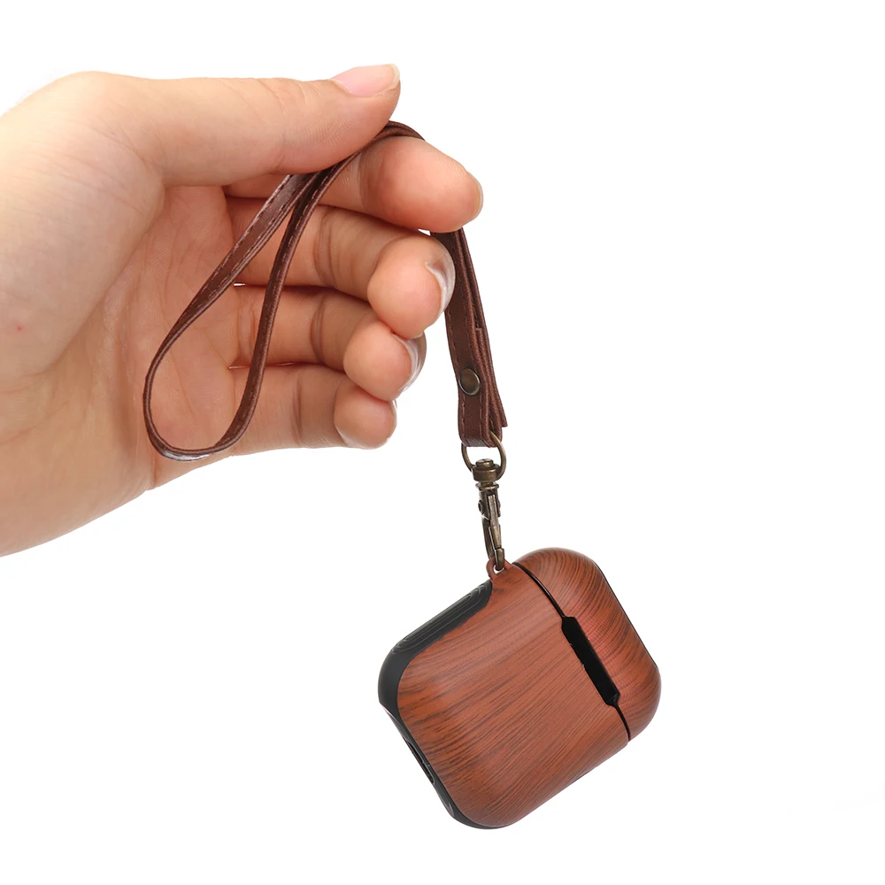 Чехол для наушников ручной работы защитный чехол для Apple AirPods 1 2 с кожаным ремешком Skock Proo