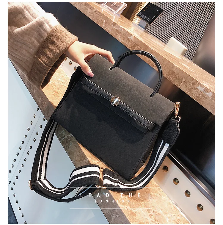 Women Messenger Bag Famous Brand Vintage Retro Women Crossbody Bag Small PU Leather Handbag Women Splicing Shoulder Bag