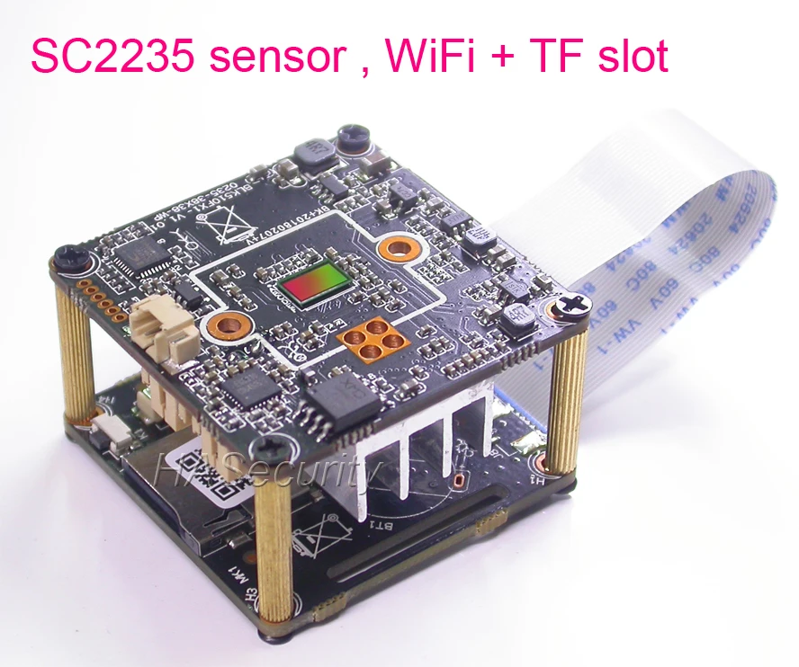 

WiFi 1080P 1/2.7" SmartSens SC2235 CMOS image sensor +IPC510 IP camera CCTV module PCB + WiFi + TF slot board (optional Antenna)