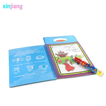 

Water Drawing Books &1 Magic Pen Cute Animals Coloring Board Doodle Mat Reusable Water Drawing Educational Toys For Kids }