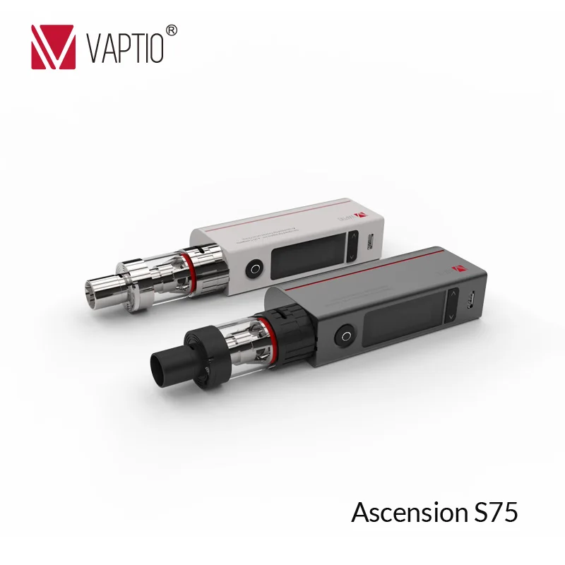 75W 18650 Box Mod Kit Vaptio S75 electronic cigarette Starter Vape Kit with 0.91 inch Screen & 3.0 ml Vape Atomizer Vaporizer 75W 18650 Box Mod Kit Vaptio S75 electronic cigarette Starter Vape Kit with 0.91 inch Screen & 3.0 ml Vape Atomizer Vaporizer