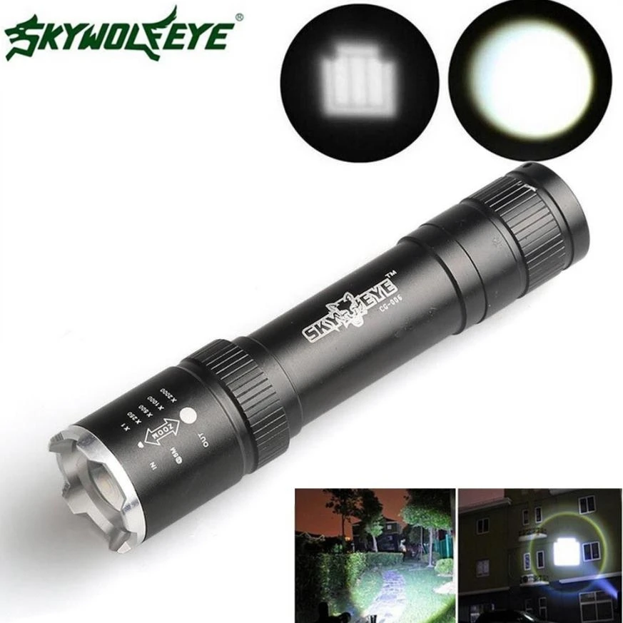 

DC 27 Shining Hot Selling Fast Shipping Powerful 2500 Lumens Zoomable CREE Q5 LED 18650 Flashlight Torch Lamp