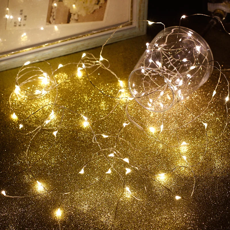 3 * AA batería LED Cadena de Luces de Navidad Garland decoración de fiesta de boda árbol de Navidad intermitente de la calle Guirnalda Luces 3 * AA batería LED Cadena de Luces de Navidad Garland decoración de fiesta de boda árbol de Navidad intermitente de la calle Guirnalda Luces