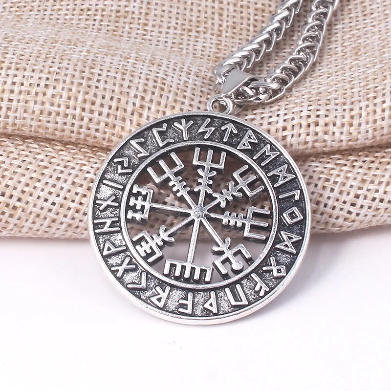 فايكنغ مجوهرات فايكنغ البوصلة رون قلادة المعلقات خمر جولة فايكنغ Vegvisir القلائد النساء الرجال المختنق هدية فايكنغ مجوهرات فايكنغ البوصلة رون قلادة المعلقات خمر جولة فايكنغ Vegvisir القلائد النساء الرجال المختنق هدية