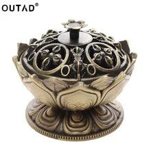 Китайский Будда сплав благовония горелка цветок лотоса ладан держатель ручной работы курильница для буддийского украшения дома и офиса