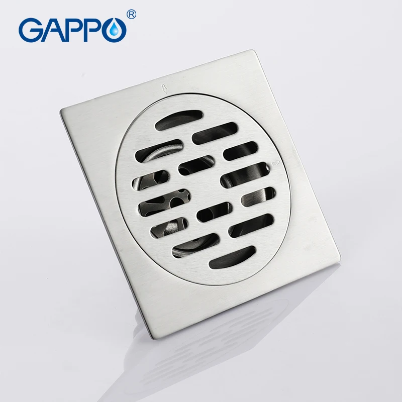 GAPPO drain chrome brass square Drains shower floor drain cover siphon bathroom drain sink