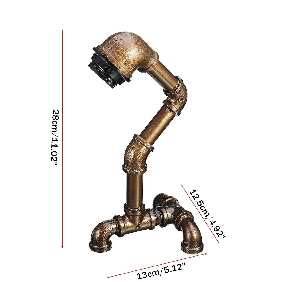 Винтаж промышленная водопроводная труба настольная лампа стимпанк настольные лампы крепления для фонаря E27 лампы домашний Спальня