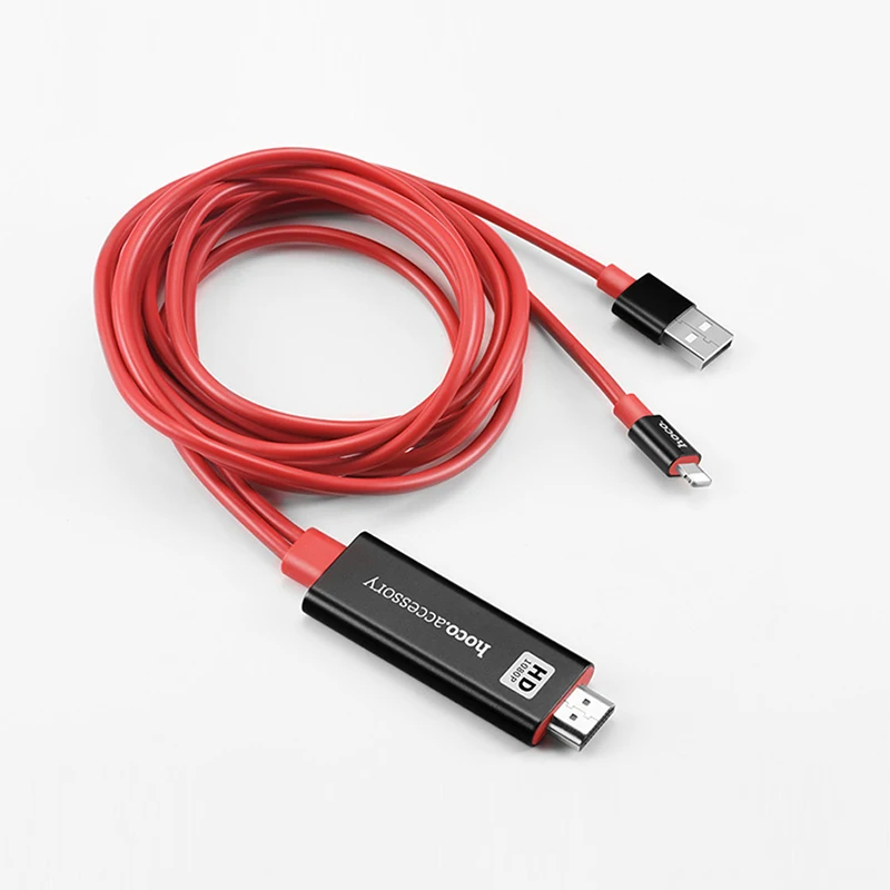 HOCO для Apple plug hdmi AV кабель, адаптер для зарядки 8 pin к HDTV 1080 p проектор монитор для iPhone X 7 8 iPad конвертер