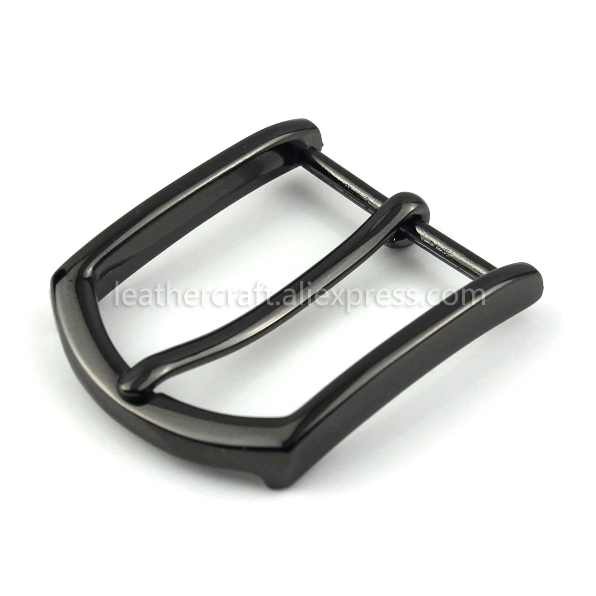 

1pcs 35mm Men Women Belt Buckle Metal Plating End Bar Single Pin Belt Buckle Leather Craft Strap Belt Gun Black