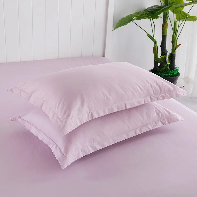 Хлопок, белый чехол для подушки, 2 шт., прямоугольная наволочка для сна, однотонный чехол для подушки 48*74 см, высокое качество, 45 - Цвет: Color 7