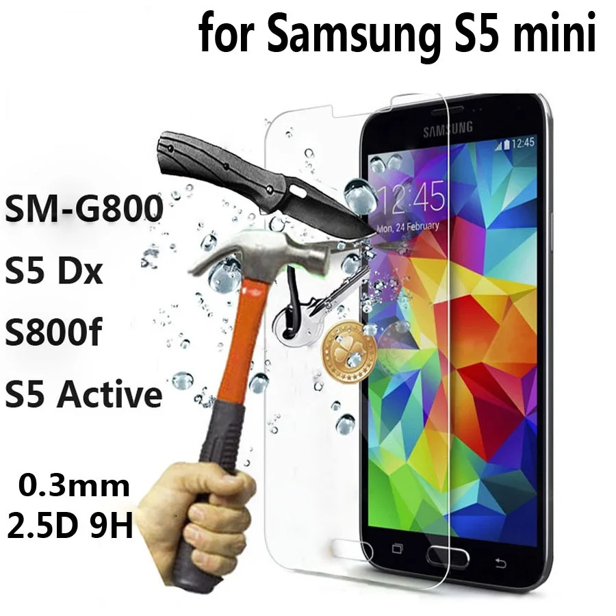 

For SAMSUNG Galaxy S5 mini S5 Duos Active Tempered Glass for Galaxy i9600 Neo G900F G800F Screen Protective Film Cover Case