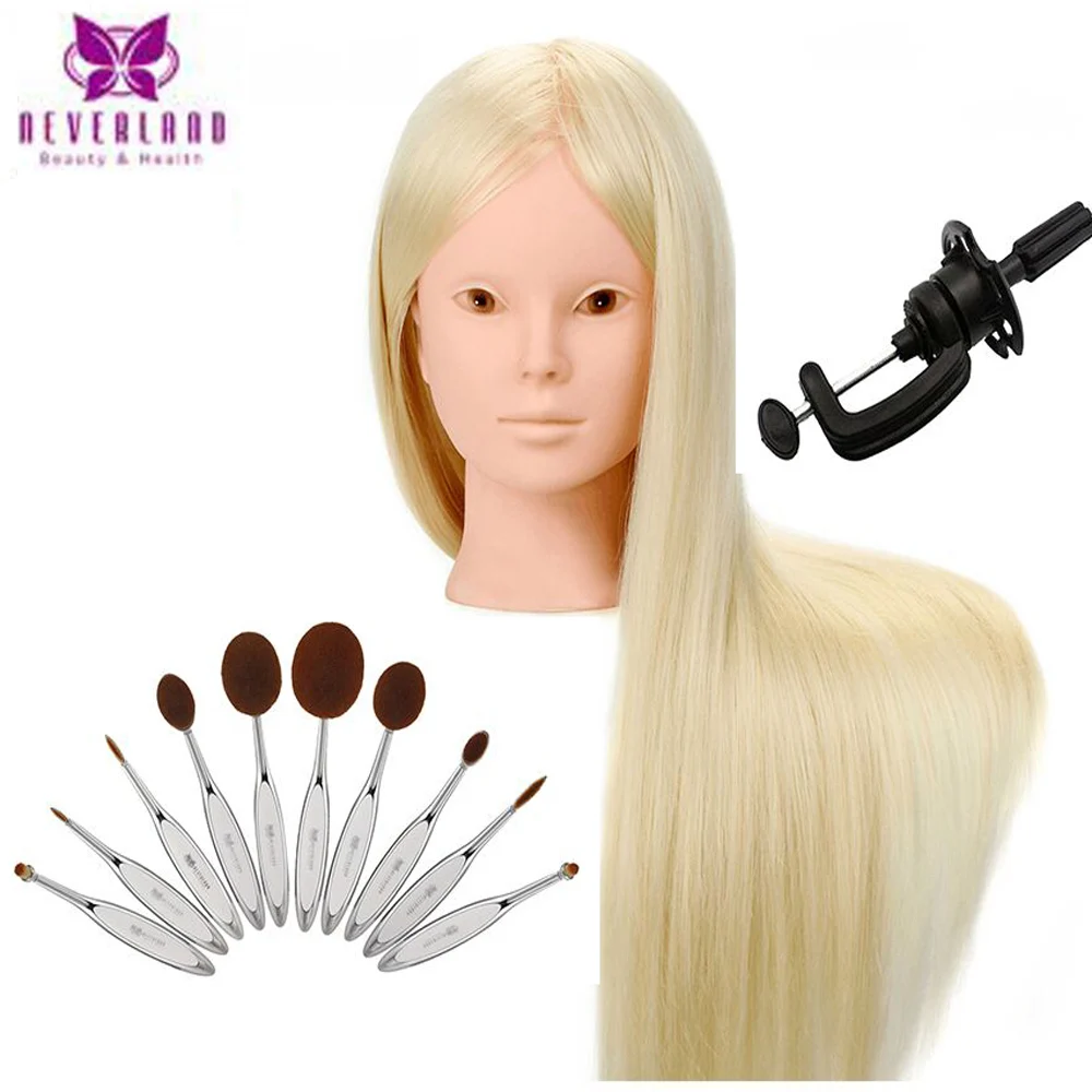 Neverland White Long 60 Real Human Hair Mannequin Head For Makeup Hairstyles Hairdressing Doll Neverland White Long 60 Real Human Hair Mannequin Head For Makeup Hairstyles Hairdressing Doll