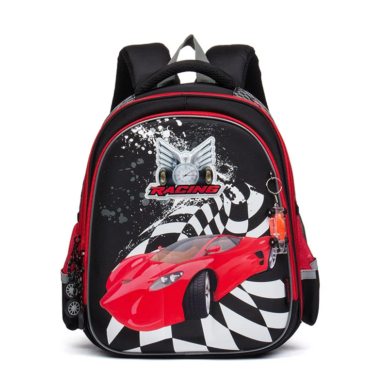Детские школьные сумки GRIZZLY, водонепроницаемые нейлоновые ортопедические рюкзаки для мальчиков, с рисунком автомобиля, на молнии, Mochila Infantil