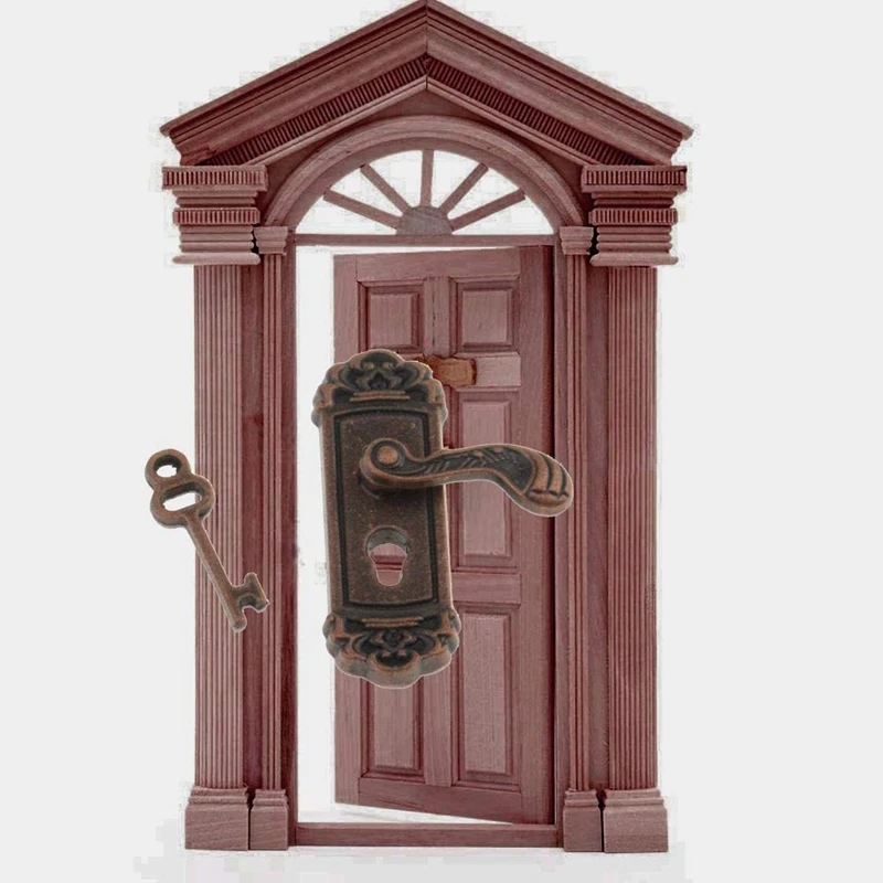 8 шт. кукольный домашний дверной замок 1:12 сплав ретро-дом миниатюрная дверь замок Кукольный дом мебель аксессуары правый дверной замок с