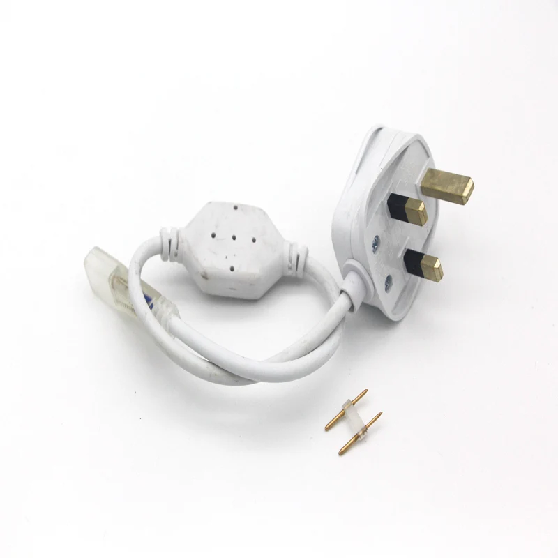 UK Power Plug AC 220V 240V 110V Водонепроницаемая светодиодная лента с вилкой EU US UK 3014 SMD лампочки на гибкой ленте 120 Led/M для наружной и внутренней подсветки декоративный - Испускаемый цвет: UK Power Plug
