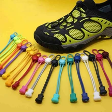 Shoe Laces 1 Pair Unsiex Women Men Elastic No Tie Locking Shoelaces Lace Shoes For Man Woman Sports Fitness Lock Lace Sneaker
