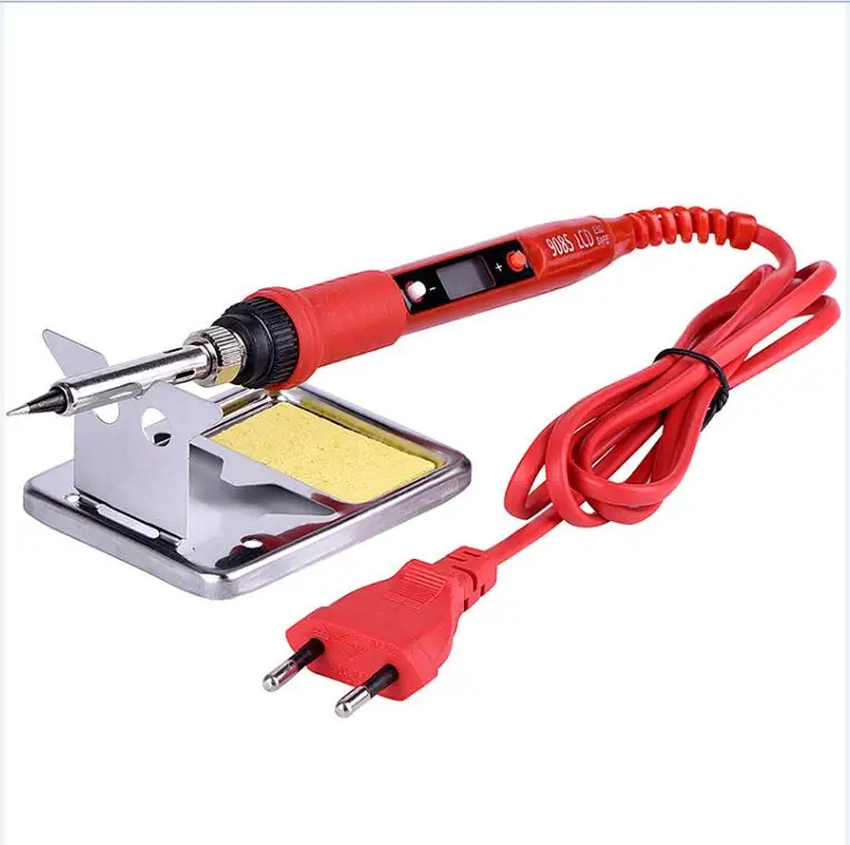 electric welding JCD 220V 80W LCD Electric Soldering iron 908S Adjustable Temperature Solder iron With quality soldering Iron Tips and kits best soldering iron for electronics Welding Equipment