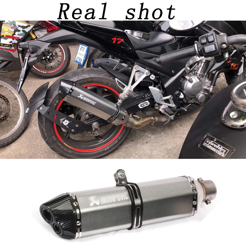 470 мм Длина Универсальный Мотоцикл выхлопная труба Escape Moto ATV Скутер KTM для YAMAHA nmax FZ6 crf 230 дБ убийца