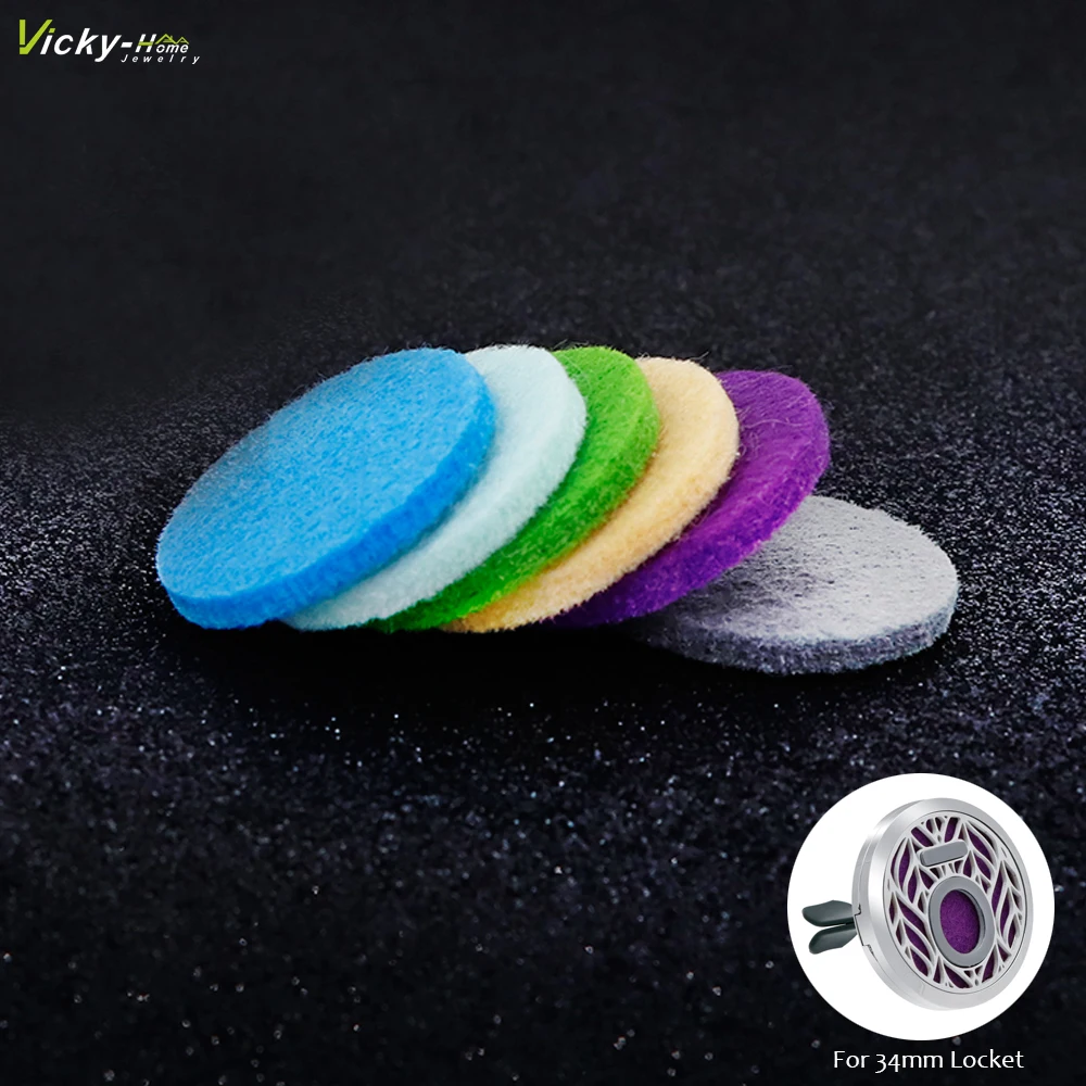 

Felt Pads for 34mm Locket Doterra Car Clip Vent Aromatherapy Locket Essential Oils Stainless Steel Diffuser Locket
