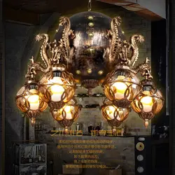 Классический кран большие подвесные светильники лобби отеля железный шар Ретро освещение персонализированные столовая гостиная лампы