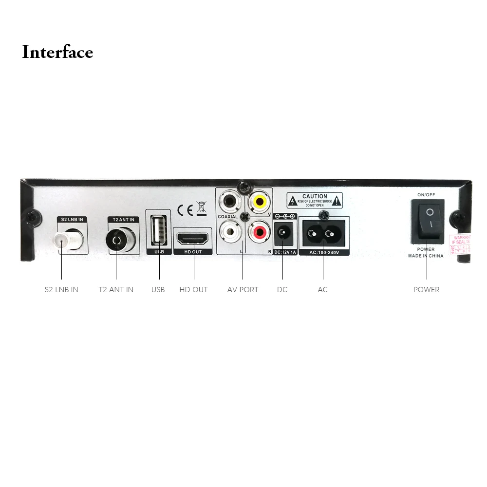 Vmade HD Digital DVB T2 S2 DVB-C TV Box Support Dolby AC3 H.264 HD 1080p DVB T2 S2 TV Tuner+USB WIFI+1 Year Europe CCCAM Server 