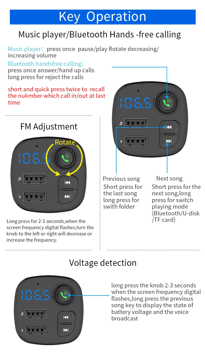 KORSEED FM-передатчик Модулятор 3.1A Dual USB зарядное устройство Bluetooth автомобильный комплект Аудио Музыка MP3-плеер Мобильный телефон