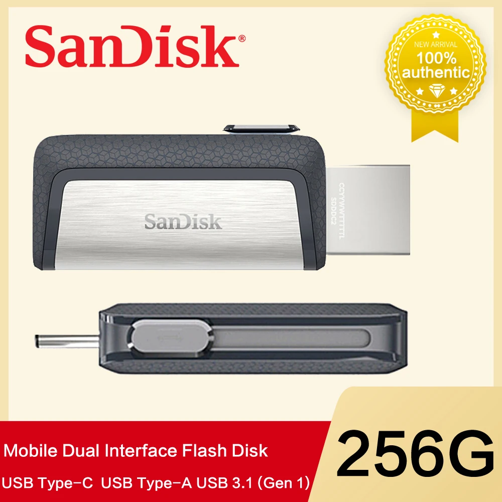 sandisk 128 ГБ SDDDC2 Экстремальная высокая скорость type-C USB3.1 двойной OTG USB флеш-накопитель 64 ГБ флеш-накопители 256 ГБ 150 м/с флешки 32 Гб