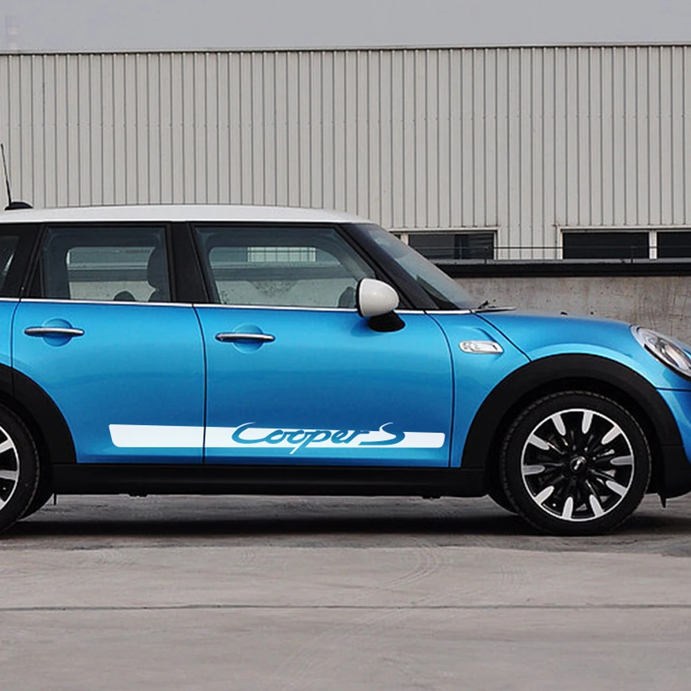 2 шт. наклейки на боковые двери автомобиля кузова юбки отделка для MINI Cooper Clubman