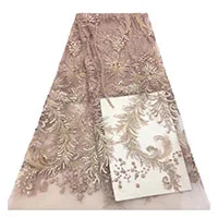 Me-dusa высококачественные блестки модное платье Африканский тюль кружева перо французское кружевное свадебное платье ткань 5 ярдов/pcsn скидка - Цвет: color 2
