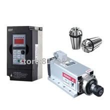 Высокое качество Керамика подшипники 3.5kw 220 V 380 V с воздушным охлаждением двигателя шпинделя ER20 собирать и 4KW частотно-регулируемым приводом инвертора