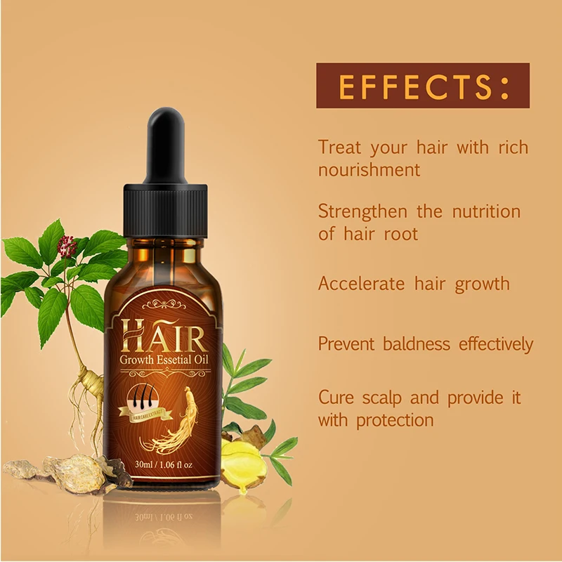 ALIVER эссенция для роста волос, жидкость для выпадения волос, натуральные чистые эфирные масла, 20 мл Сыворотка для роста густых волос, забота о здоровье, красота