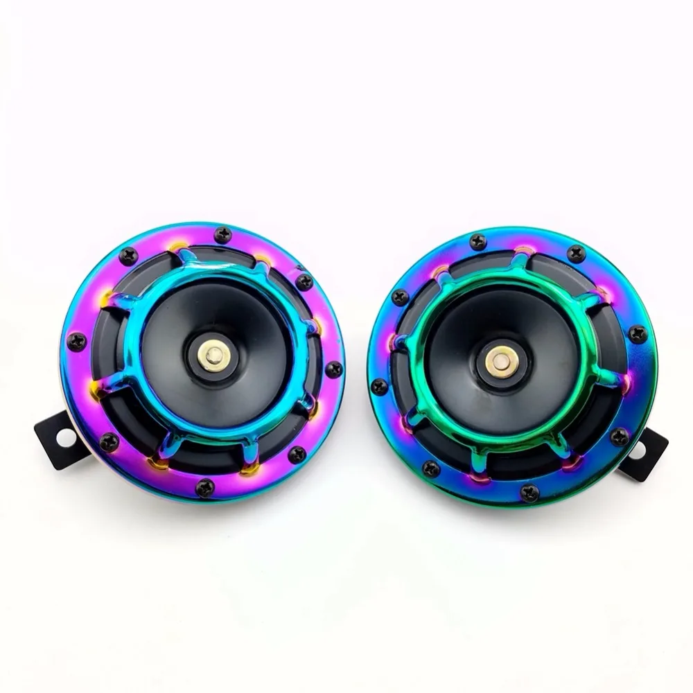 

Free Shipping 2pcs 12v 115DB Super Loud Compact Electric Blast Tone Air Horn Kit For Motorcycle and Car