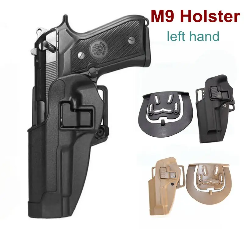 بندقية الحافظة Airsoftsports مسدس بندقية الحافظة التكتيكية الادسنس حزام الحافظة في الهواء الطلق الصيد الرماية سريعة انخفاض اليد اليسرى بندقية
